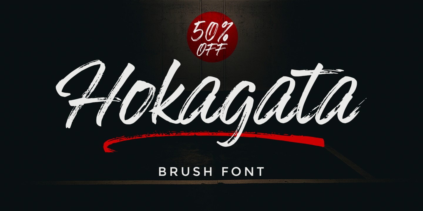 Hokagata Brush Regular Font preview